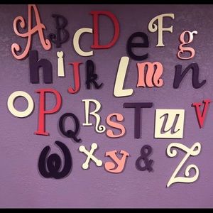 Alphabet hanging wall Decor